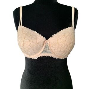 Underwire Pushup Bra in Pale Pink